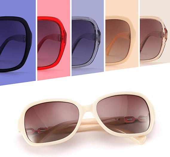 FEISEDY Vintage Square Polarized Sunglasses for Women UV400 Travel Driving Fashion Arcuate Sunglasses B2526